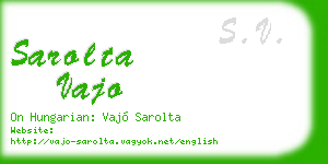 sarolta vajo business card